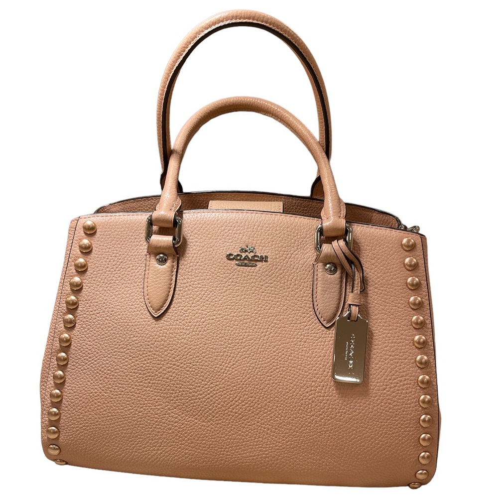 COACH - Empire Carryall Lacquer Rivets Pebble Blush
Leather Bag 36013